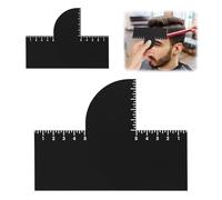 2 tarjetas de barbero para realzar el color con indicadores de medición, herramienta para dar forma a la línea del cabello, spray de color reutilizable, accesorios para barba fáciles de limpiar