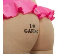 2 tarjetas Gape - 3 letras negras diferentes - Tatuaje fetiche Kinky (2)