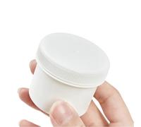 2 tarros de plástico blanco de 10 onzas y 300 ml, frascos para cosméticos, tarro de crema con tapas, tarros de boca ancha, tarros de slime suave, contenedor de almacenamiento de viaje, recipiente de