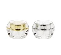 2 tarros vacíos para crema y loción corporal, rellenables, 5 g