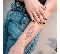 2 Tatuajes Temporales De Hierbas Con Diseño De Serpiente Para Brazo, Antirozaduras, Lavables, Antirreflectantes, Semipermanentes, Para Hombres Y Mujeres, Con Una Duración De 2 Semanas.