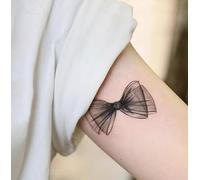 2 Tatuajes Temporales De Hierbas Con Forma De Lazo En El Pecho Para Chica Dulce, Sexys, Semipermanentes, Con Duración De 2 Semanas, Antirozaduras Y Antirreflejos Para El Brazo.