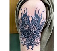 2 Tatuajes Temporales De Hierbas, Tatuaje Falso De Cabeza De Dragón, Serie Oscura, Para Mano, Brazo, Mujer, Hombre, Semipermanente, No Reflectante, Resistente Al Agua, 2 Semanas De Duración.
