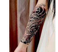 2 Tatuajes Temporales De Hierbas, Tatuaje Falso De Sakura Para Brazo, Imagen De Jugo, Para Mujeres Y Hombres, Semipermanentes, No Reflectantes, Resistentes Al Agua, Con Duración De 2 Semanas.