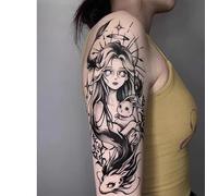 2 Tatuajes Temporales De Hierbas, Tatuaje Falso, Imagen De Una Hermosa Chica, Jugo, Mujer, Hombre, Semipermanente, No Reflectante, Resistente Al Agua, Duración De 2 Semanas.