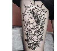 2 Tatuajes Temporales De Hierbas, Tatuajes Falsos De Jugo Para Mujer Y Hombre, Semipermanentes, No Reflectantes, Resistentes Al Agua, Con Una Duración De 2 Semanas, Suhua Geisha