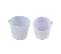 2 tazas medidoras de silicona reutilizables de resina epoxi, vasos de mezcla antiadherentes de pintura para verter joyas, herramienta de silicona líquida para herramienta de resina epoxi