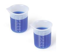 2 tazas medidoras de silicona, taza de detergente para ropa de 100 ml, dispensador de detergente de silicona, tazas de mezcla de líquidos antiadherentes reutilizables con escala precisa para moldes de