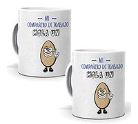 2 Tazas. Mi compañero de Trabajo Mola un Huevo - 350 ml.