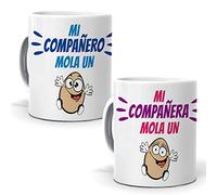2 Tazas. Mi compañero Mola un Huevo y mi compañera Mola un Huevo - 350 ml.