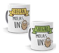 2 Tazas. Suegra molas un Huevo y Suegro molas un Huevo