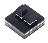 2 Teclas de Teclado, Tipo C a la Interfaz USB, Enchufe y Reproduce un Teclado Programable de Acceso Directo Negro para la Oficina en Casa