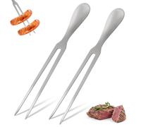 2 tenedores de carne de acero inoxidable, tenedor largo WMF, tenedor de carne para asar y trinchar, tenedor de barbacoa de acero inoxidable con mango ergonómico, ideal para camping y cocina, 27 cm