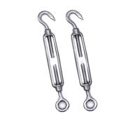 2 tensores de acero inoxidable 316 con gancho a ojo M5 M6 M8 ajustador de tensión A4 grado marino... (M5)