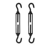 2 tensores M5 negro, acero inoxidable tensor de alambre gancho y gancho, tensor de cuerda inoxidable ajustable para toldo, tendedero, cadena de luz y enrejado