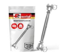 2 tensores M8 de acero inoxidable [Set] FTsolid, tensor de cuerda, tensor V4A, ajustable, 157-234 mm