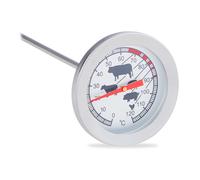 2 termómetros cocina Termómetro carne Termómetro analógico 20cm Termómetro asado