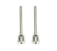 2 termopozos de acero inoxidable de 50/100/300 mm con bloqueo de tornillo para sensores de temperatura, sonda termopar, sin soldadura, manga de medición de precisión