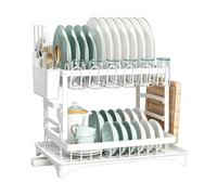 2 Tier Dish Drying Rack, 2 Tier Large Rustproof Carbon Steel Organizers