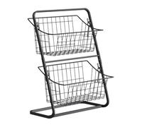 2 Tier Fruit Basket - Durrable Detachables, Smmooth Surrfaces Meshs Iron Holders, Ensurre Strongs Load Bearing Organizers, Qualiity 28x15x37cm Countertop Stands - For Kitchen Counters Bathrooms