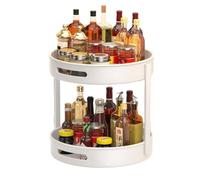 2 Tier Lazy Susan Turntable Organizer，12'' Rotating Spice Rack ，Countertop Organizer for Cabinet, Kitchen, Bathroom, White，Black, Green(Blanco)