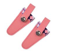 2 tijeras de celosía de color, fundas protectoras portátiles, herramienta de recorte de poliuretano, funda para tijeras de bordado