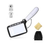 2 Times Folding Reading Magnifier 5 Led Light Magnifying Glass