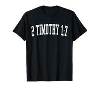 2 Timoteo 1:7 Verso de la Biblia Christian Collegiate Distressed Camiseta