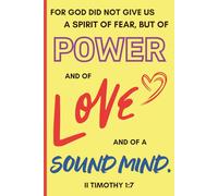 2 Timothy 1:7 Lined Notebook: with Prayer and Personalization Page