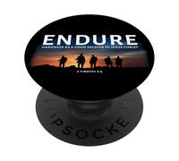 2 Timothy 2:3 Endure Hardness as a Good Soldier of Christ PopSockets PopGrip Adhesivo