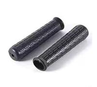 2 tiradores de goma para carretilla, redondos, color negro, antideslizantes, para tubos de 8 a 42 mm, resistentes a la intemperie para jardín y obras (122 x 42 mm)