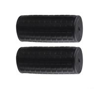 2 tiradores de goma para carretilla, redondos, color negro, antideslizantes, para tubos de 8 a 42 mm, resistentes a la intemperie para jardín y obras (122 x 40 mm)
