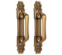 2 tiradores de puerta europeos, de aleación de zinc envejecido, manijas de puerta de armario, tiradores de puerta para armarios, cajones, armarios