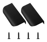 2 tiradores ocultos para muebles, tiradores cocina ocultos, tirador oculto, tiradores modernos para cajones, negros, con 4 tornillos, para cajones, armarios, guardarropas, mesitas de noche