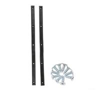 2 tiras anticolisión para monopatín, cubierta de plástico resistente para protectores de bordes, rieles de hueso de costilla longboard con tornillos para protector lateral de tabla (negro)
