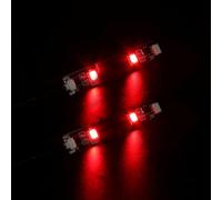 2 tiras de luces LED rojas para iluminación DIY/MOC, iluminación LED, juego de luces decorativas, compatible con Lego and Other Major Brand Bricks