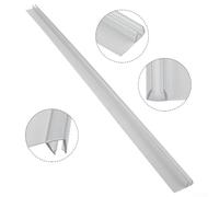 2 tiras de retención de agua de PVC de 0 5 m en forma de F, montadas lateralmente para puertas de vidrio sin marco, flexibles e impermeables con fuerte resistencia y buenas cualidades