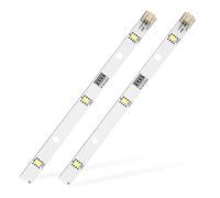 2 Tiras LED para Nevera DC12V 2W, Luz de Repuesto para Refrigerador y Congelador, Iluminación Blanca Brillante, Ahorro Energético, Resistente al Frío y Humedad, Plug & Play