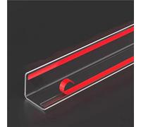 2 tiras protectoras de esquinas acrílicas de 49 cm - Barras anticolisión transparentes en forma de L con respaldo adhesivo(30x30mm)