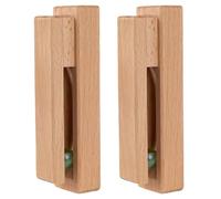 2 toalleros montados en la Pared de 5.1 x 1.8 x 3.2 Pulgadas, toallero de Madera de Haya con Agarre de Cuentas, Ganchos Adhesivos Que ahorran Espacio para té, Toallas de Mano y de baño, Ganchos
