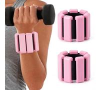 2 tobilleras con peso ajustable, tobilleras de 1 kg, para yoga, fitness y pilates