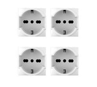 2 tomas Schuko compatibles con Bticino Living Light e International 2P + T 10/16 A