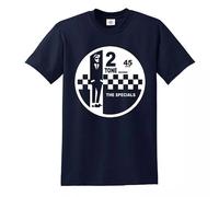 2 Tone Records The Specials Retro Music - Camiseta para hombre, Camiseta azul marino con estampado blanco, M
