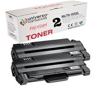 2 Tóner compatibles para Samsung MLTD1052L, ML1910, ML1915, ML2525, ML2525 W, ML2540, ML2540R, ML2545, ML2580 N, SCX4600, SCX4623 F, SCX4623FN, SCX4623FW, SCX4623GN, SF650, SF655R, con chip de 2500 copias