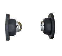 2 topes de silicona for puerta hotel, magnéticos, fuertes y silenciosos, anticolisión, for para Suelo(Black)