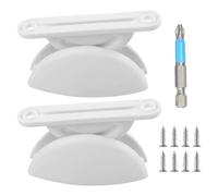 2 topes universales para puerta de caravana y autocaravana, color blanco, con taladro eléctrico, accesorios para barco, camping y caravana (juego de topes de puerta)