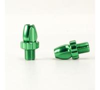 2 tornillos de ajuste de palanca de freno de bicicleta M10 compatibles con disco de pinza central voladizo y tipos de freno en V, construcción de aleación de aluminio (verde)
