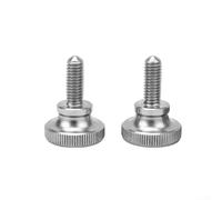 2 tornillos de pulgar de acero inoxidable 304 para cerraduras de vidrio, con cabeza moleteada para un cierre seguro y fuerte (M4 x 25)