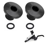 2 tornillos de purga de bicicleta con junta tórica para cuerpo de bicicleta dividido TC4 aleación de titanio M5 x 10 mm compatible con Shimano XT SLX Zee Deore LX (negro)