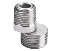 2 tornillos excéntricos ajustables de para 360 grados para grifo curvo en ángulo, adaptador de grifo montado en la pared para cocinas, baños, cuartos de servicio (estilo corto)